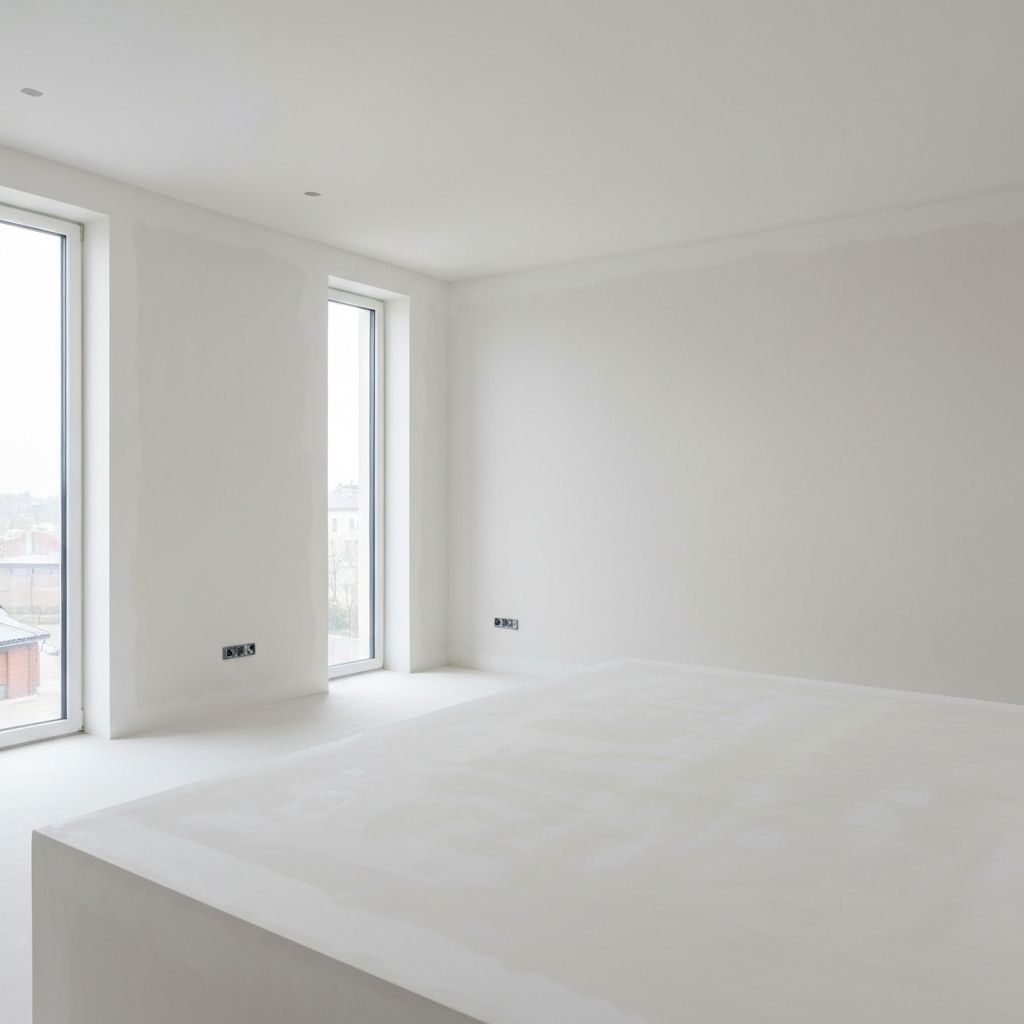 Interior wall plastering project